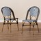 Baxton Studio Celie Grey and White Bamboo Style Stackable Bistro Dining Chair, PK2 150-8994 - alternate 6